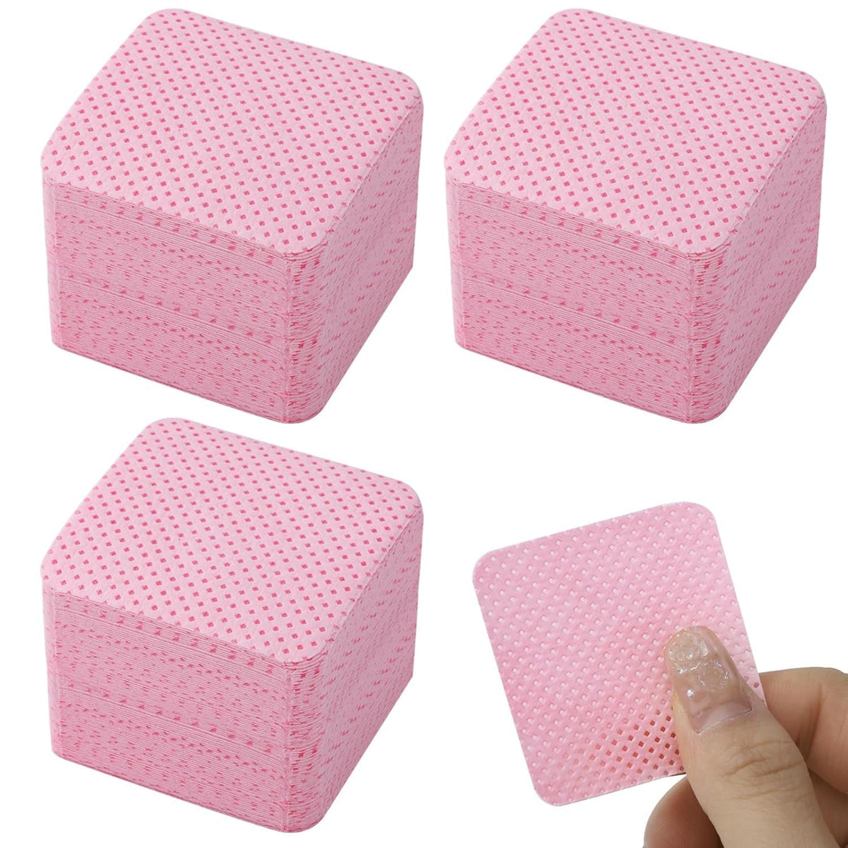 300 pcs Nagellackentferner Pads, Fusselfreie Nägel Wattepads Für Nägel Nagellackentferner Lint Free Nail Wipes Cleaner Gelnägel - Rose