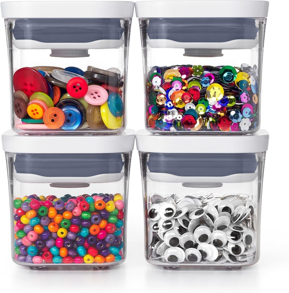 OXO 11236100V1UK Récipient pour le stockage des aliments, plastique, transparent Boîtes de conservation des aliments Naty Shop Ensemble de récipients