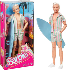 Barbie le film - Poupée fans de films, poupée Ken, poupée de collection avec planche de surf et baskets, corps mobile, cheveux blond platine, convient comme cadeau pour les enfants de 3 ans, HPJ97 Naty Shop Dolls Titre par défaut