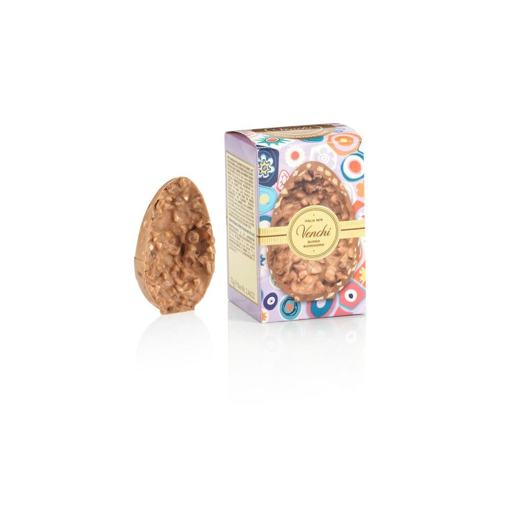 Venchi, Oeuf Mignon en Chocolat, saveur gourmande d'amandes salées et caramel, 70 gr Bonbons au Chocolat Naty Shop Default Title