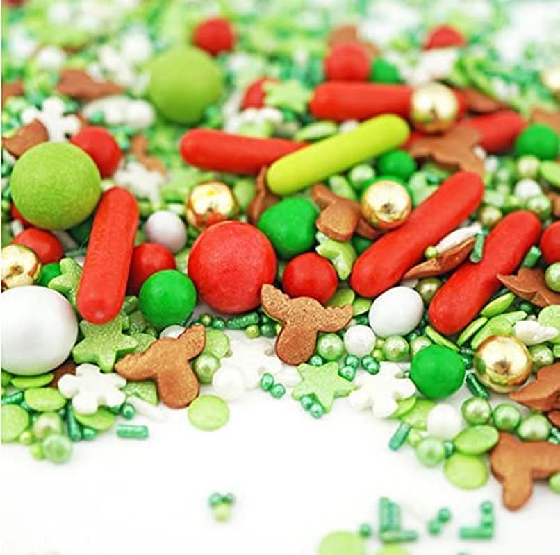 Super Streusel Hohoho, pépites sur le thème de Noël, 90 grammes Sprinkles Naty Shop 180 grammes