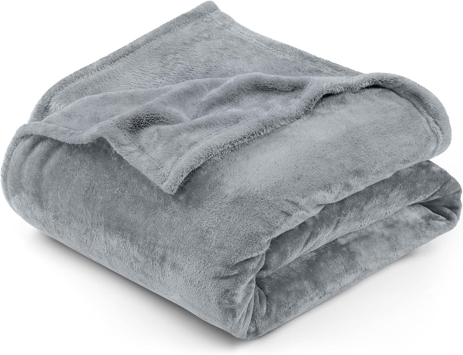 Utopia Bedding Housse de couette en polaire [228 x 228 cm, gris] Weiche, Leichte, Warme Flauschige Decke Kuschelige Und Atmungsaktive Decken Für Bett Sofa Couch