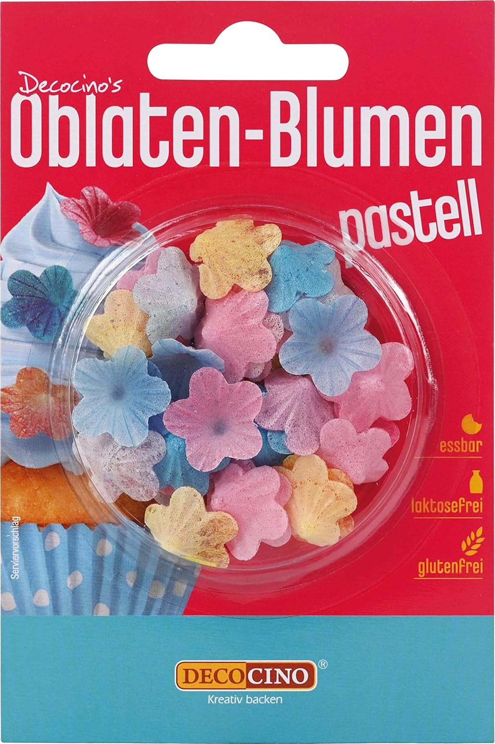 DECOCINO Oblaten-Blumen Pastel - Essbare Blüten Aus Esspapier, Ideal Zum Dekorieren Von Hochzeits-Torten, Geburtstags-Kuchen, Cupcakes Uvm. Vernis et Décor Naty Shop Titre par défaut