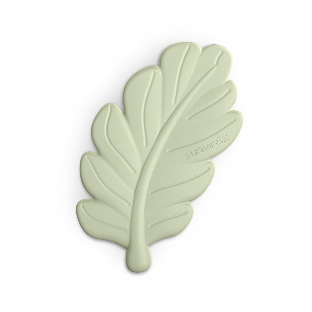 Suavinex, anneau de dentition monobloc en silicone. Doux, flexible, sûr. Apaise et apaise les gencives de bébé. Ergonomique, facile à saisir, texturé/relief. Design avec forêt, Poésie, Vert