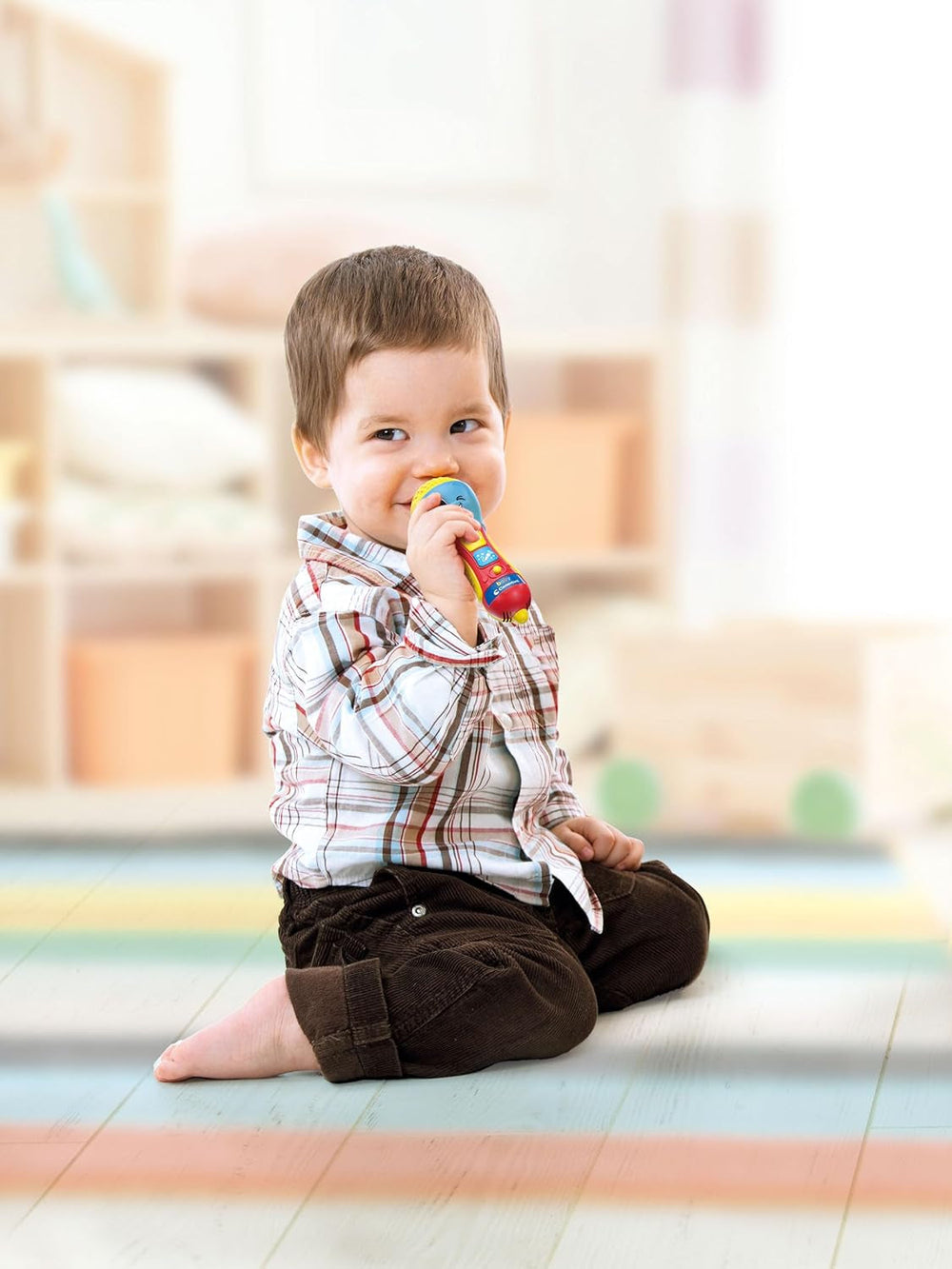 Clementoni - Microphone bébé, Jeu de musique électronique petite enfance, Jouet 10-36 mois, Centre d'activités avec lumière et sons, 17931 Baby Toys Naty Shop