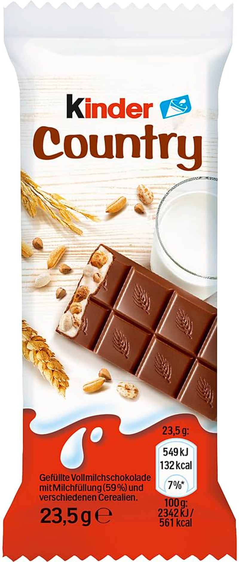 Barres Kinder Country, 9 barres, 212 g