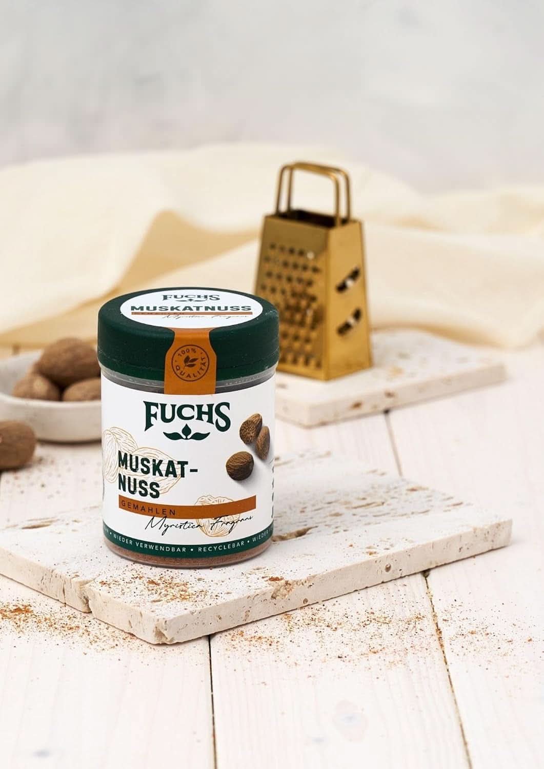 Fuchs Noix de muscade moulue, 50 grammes Condiments Naty Shop