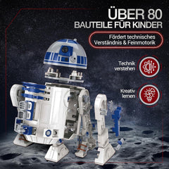Clementoni Star Wars R2-D2 Roboter - Bausatz mit über 50 Teilen für Kinder ab 8 Jahren - Inkl. App zur Programmierung - Lernspielzeug mit Mint-Ansatz - 59457
