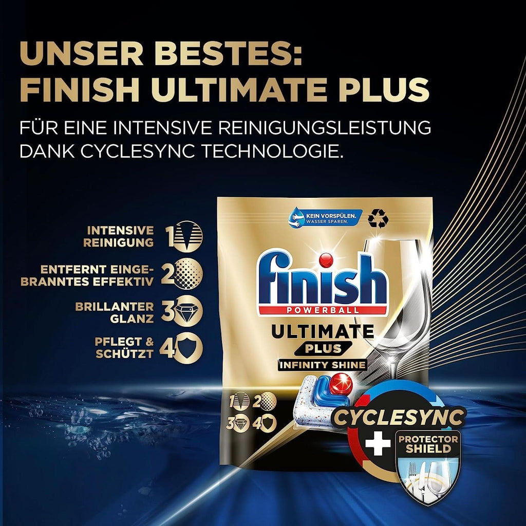 Detergent pudră Finish Classic, fără fosfați - pentru un rezultat strălucitor la spălarea vaselor Detergenti Bucatarie Naty Shop