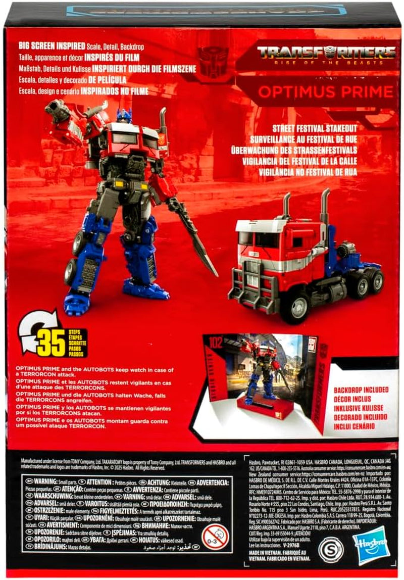 Transformers Studio Series Voyager Class Rise of the Beasts 102 Optimus Prime Action Figure Rouge Blanc Bleu Figurines Naty Shop