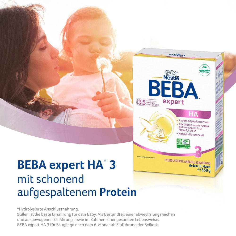 BEBA expert HA 3 Formule de continuation hydrolysée, dès 10 mois, 1 paquet (1 x 550 g)