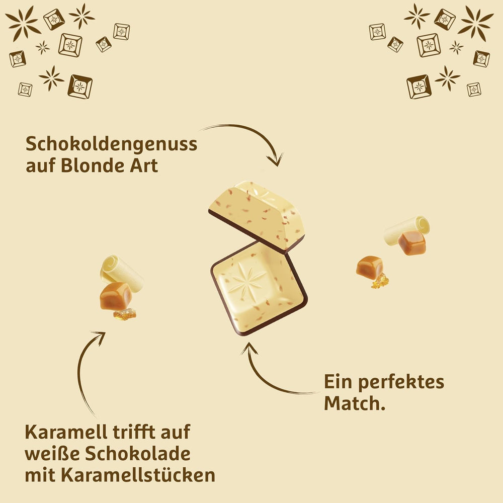 Schogetten Blonde Caramel | Caramel au chocolat blanc et morceaux de caramel | Tablette de chocolat 100g | Idéalement portionné