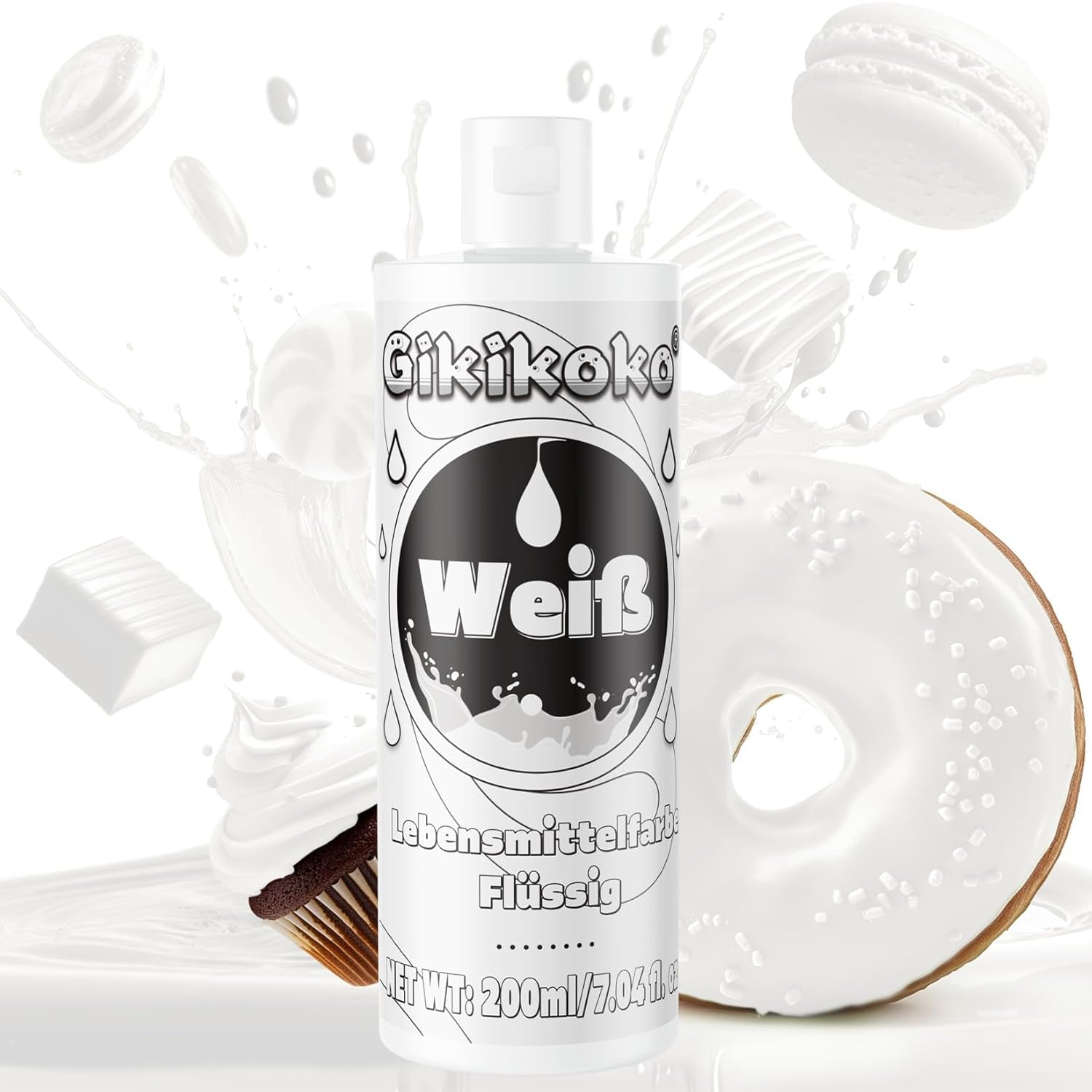 Colorant alimentaire - Gikikoko 200 ml colorant alimentaire liquide, très concentré, colorant alimentaire pour pâtisserie, macarons, gâteaux, gelée, fondant, biscuits, slime DIY (violet)