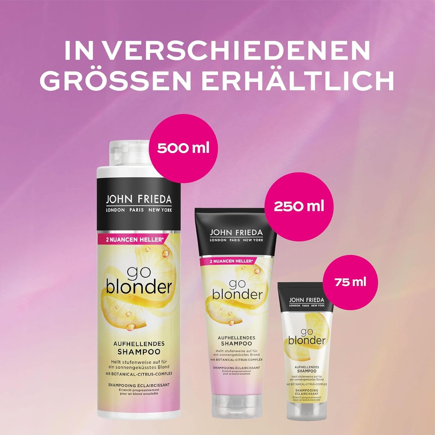 Șampon John Frieda Sheer Blonde Go Blonder, 250 ml Duș și baie Naty Shop
