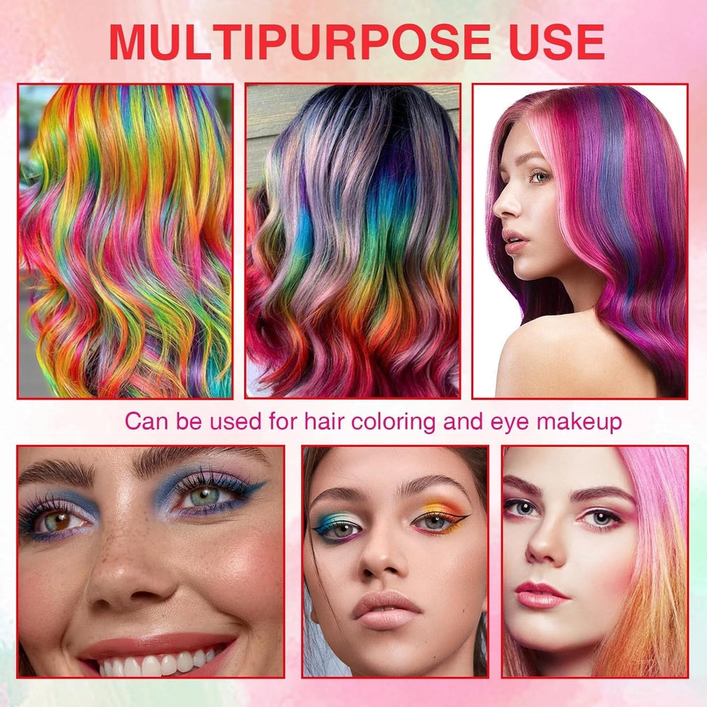 Teinture capillaire temporaire pour enfants, 5 couleurs, Mascara lavable, craie pour Salon de coiffure, boutique Naty