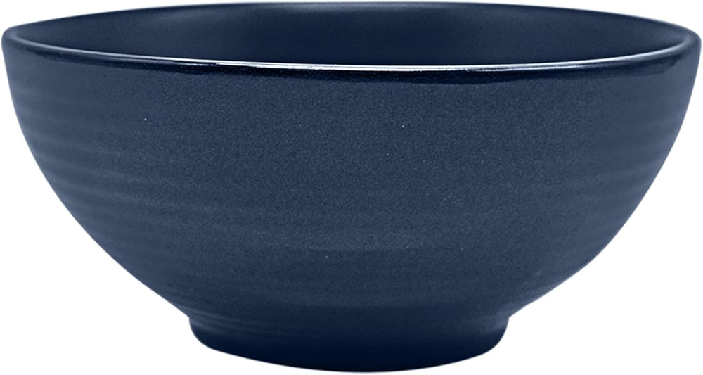 ECHTWERK "Alicia" Service de table combiné vintage 16 pièces, design moderne pour 4 personnes, service de table élégant en grès bleu foncé avec 4 assiettes, 4 assiettes latérales, 4 bols et 4 tasses à thé