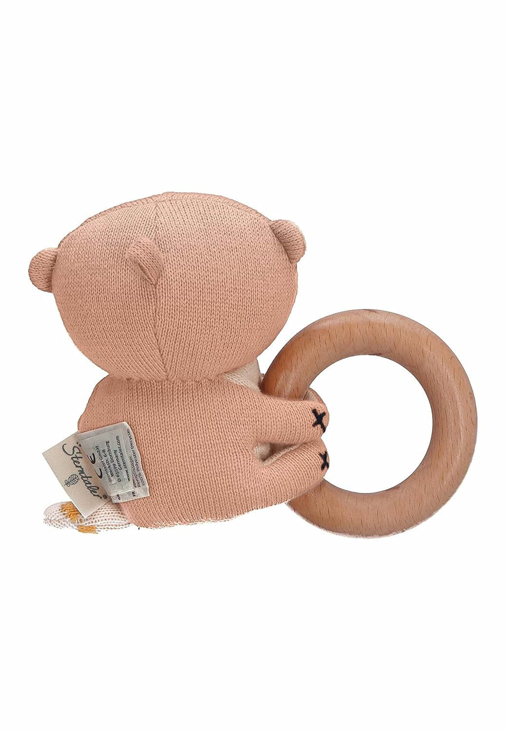 Sterntaler Baby Jungen Greifling Baby Holz Greifling Otti - Jucărie pentru copii, jucărie de prindere, jucărie de prindere inel de prindere din lemn pentru copii - organic Jucarii Bebe Naty Shop