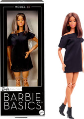 Barbie Basics Modèle 1 Poupée de collection avec cheveux bruns Mini robe et chaussures noires Corps mobile universel et tête interchangeable JBH72 Naty Shop Dolls Titre par défaut