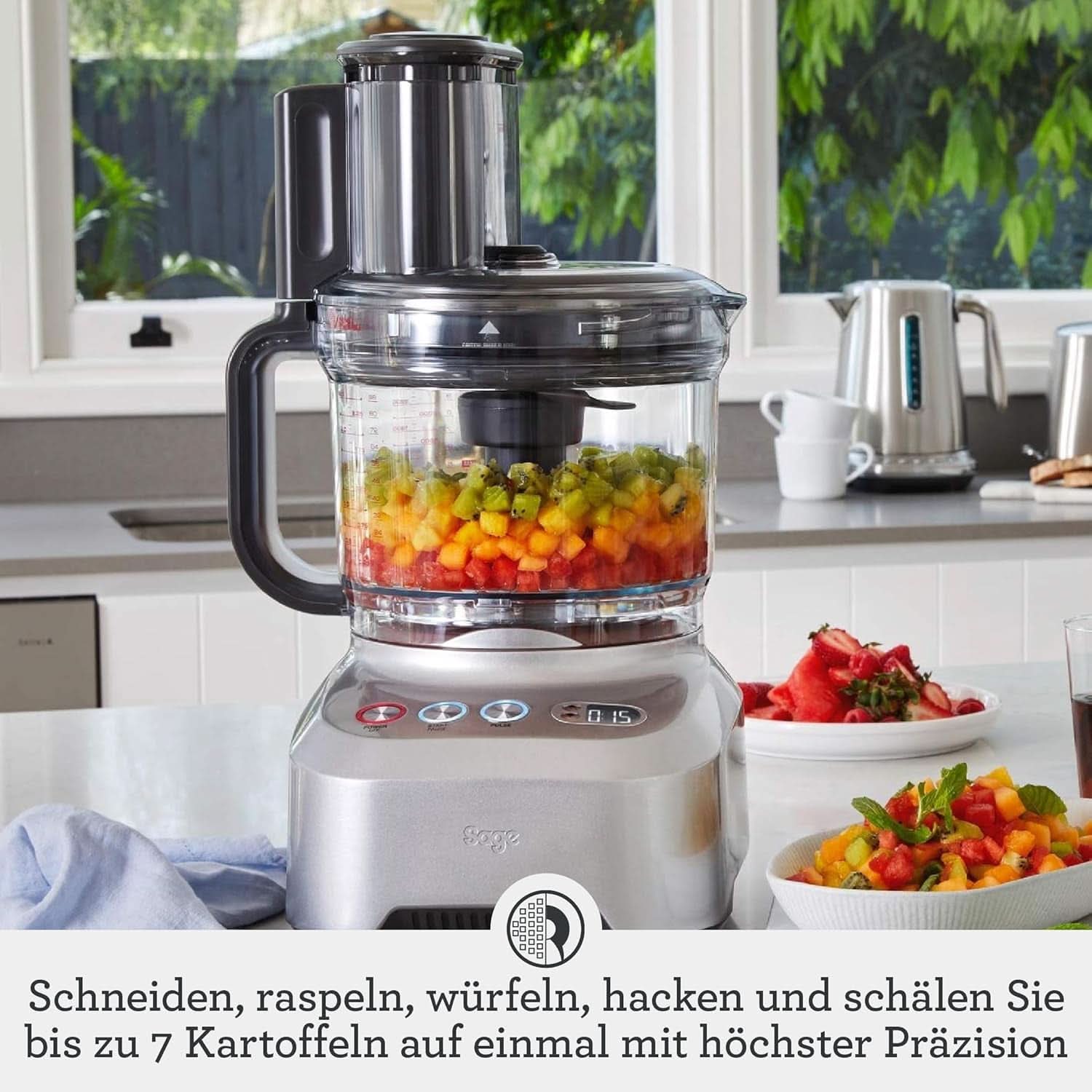 Sage Appliances SFP820 the Kitchen Wizz Peel Und Dice, Küchenmaschine, 2000 Watt Mère et Enfant Naty Shop
