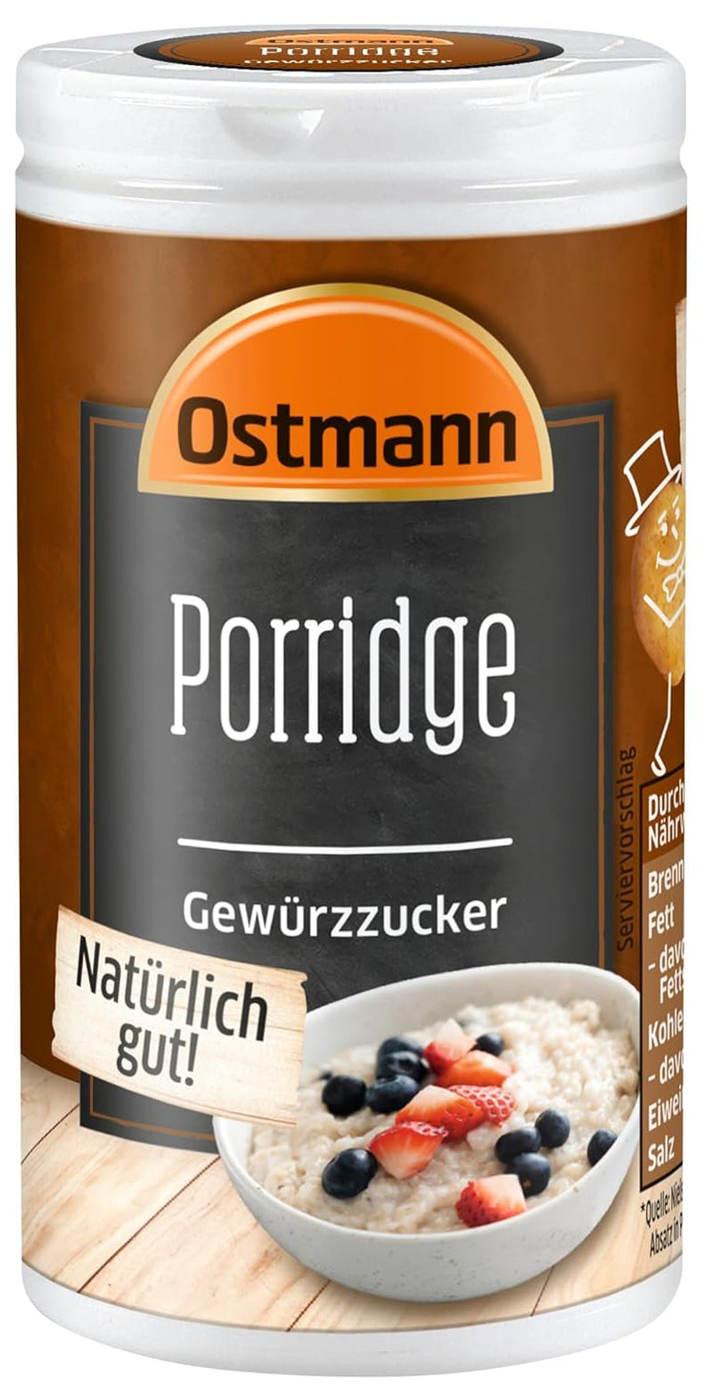 Ostmann Gewürze – Porridge Gewürzzucker, Aromatischer Mix Mit Zimt & Kakao, Zum Würzen von Oatmeal, Milchreis Und Anderen Süßen Spezialitäten, Vegan, 60 G (Verpackungsdesign Kann Abweichen) Cereale Naty Shop