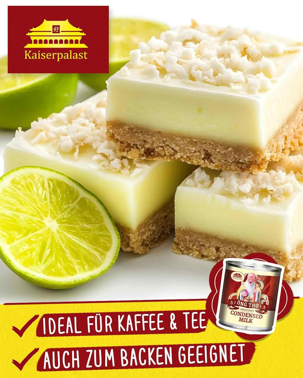Kaiserpalast Lait concentré 8% Fettanteil, préparé pour les sucres du café et du thé ou pour la cuisine et le dos, 1 x 397 g