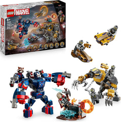 LEGO ǀ Marvel Avengers: Endgame Thor vs. Chitauri Bauset - Superhelden Action mit dem Iron Patriot Mech und 7 Minifiguren - Geschenk für Jungen und Mädchen ab 8 Jahren - 76322