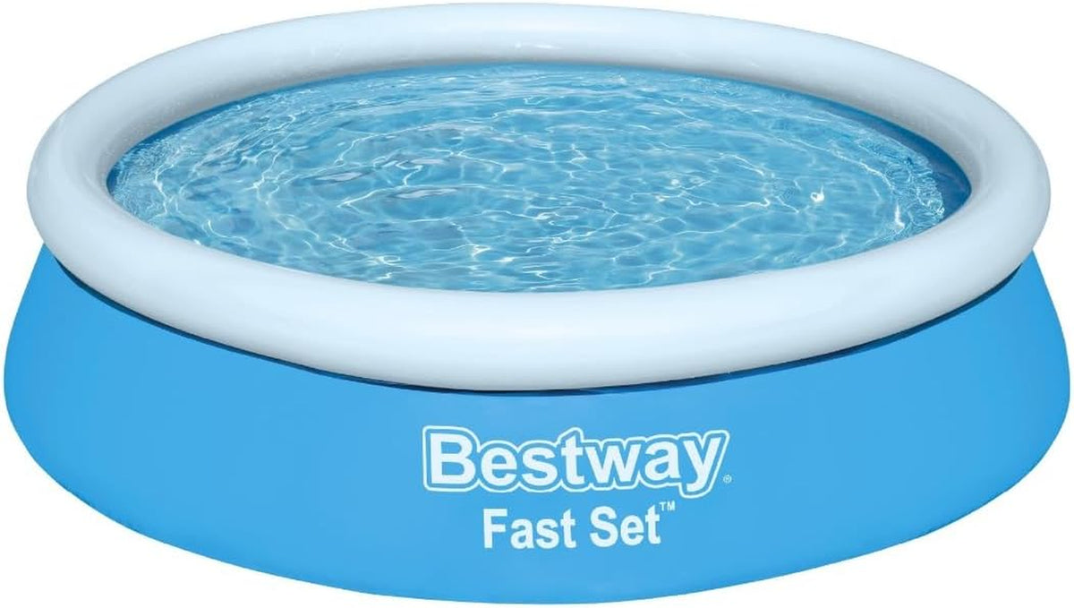 Piscine hors sol Bestway Fast Set sans pompe, Ø 183 x 51 cm, bleue, ronde, 940 litres, matériau TriTech, à monter soi-même, soupape de sécurité, incl. pièce de réparation