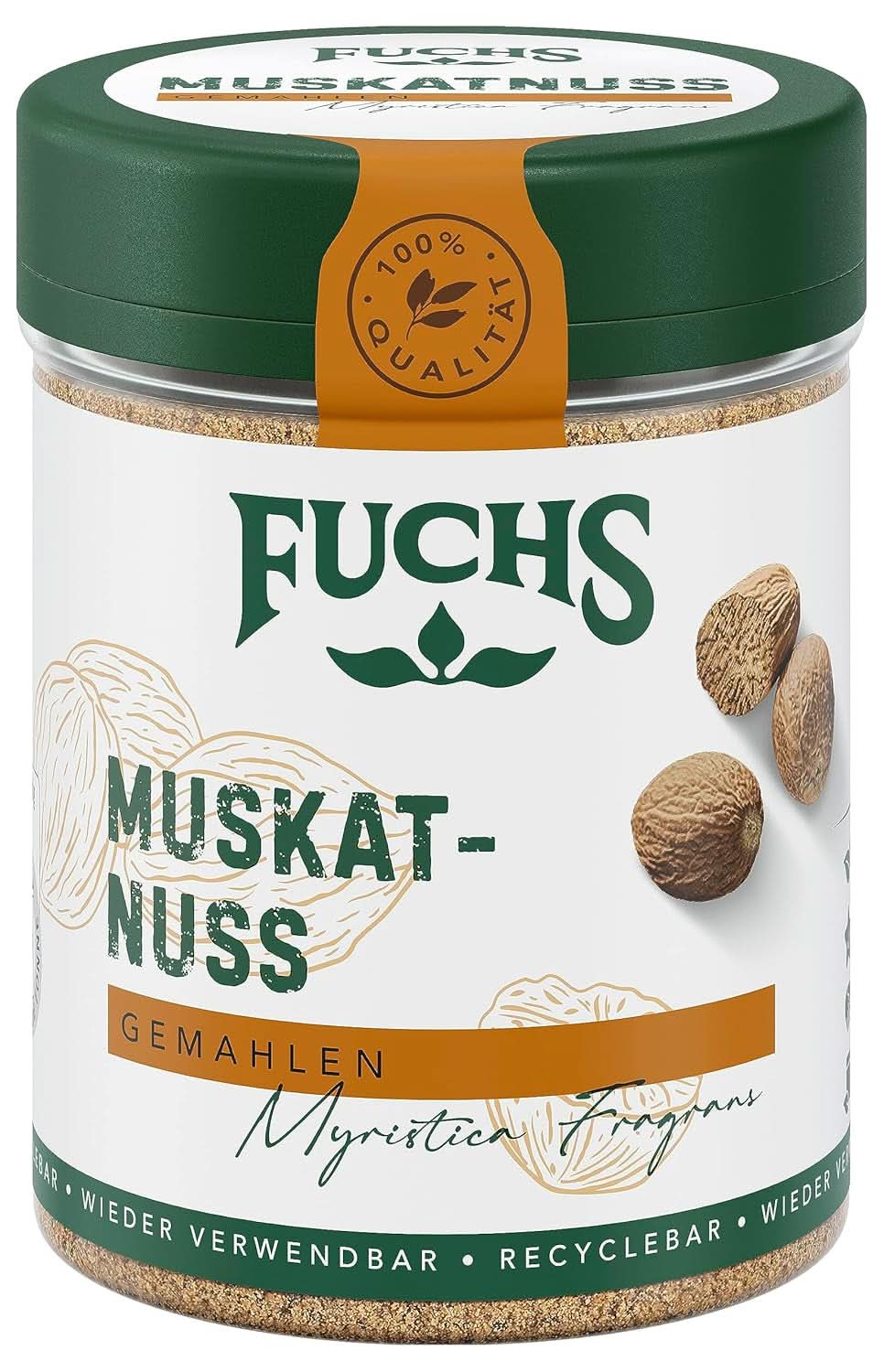Fuchs Noix de muscade moulue, 50 grammes Condiments Naty Shop