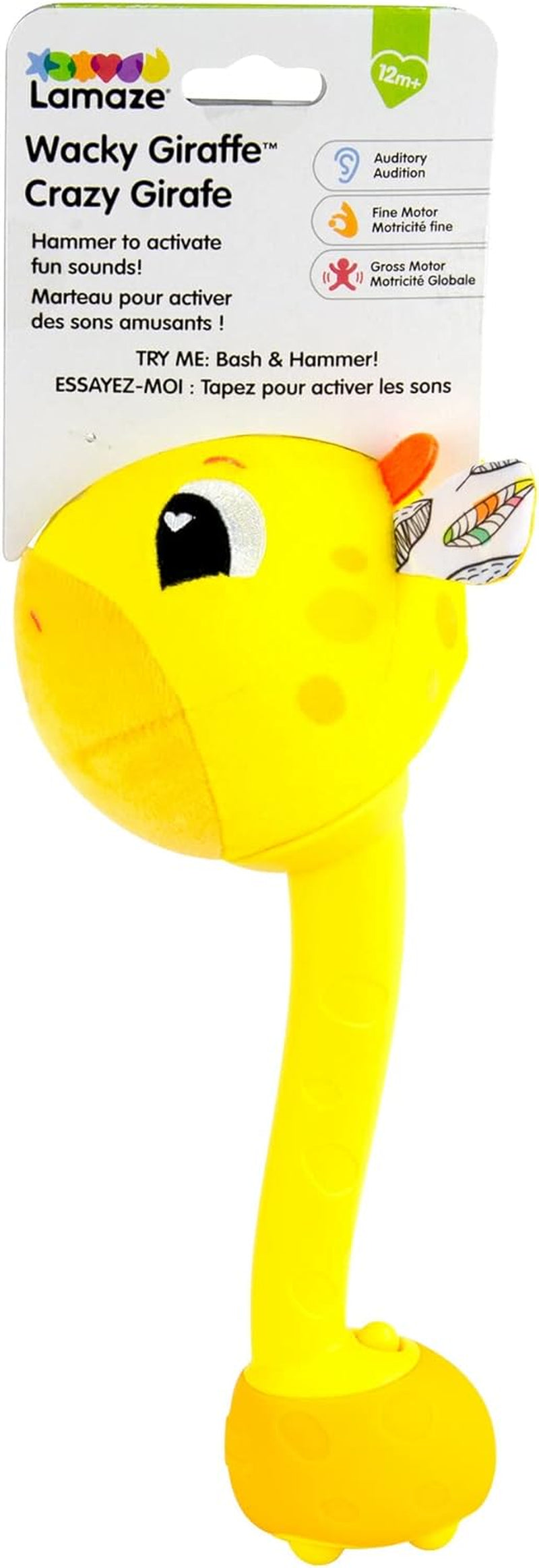 Lamaze L27471 Crazy Giraffe, Jouet nouveau-né, Jouet sensoriel couleur pour bébé, Cadeau nouveaux parents, Jouet de développement pour garçons et filles à partir de 12 mois Jouets pour bébés Naty Shop