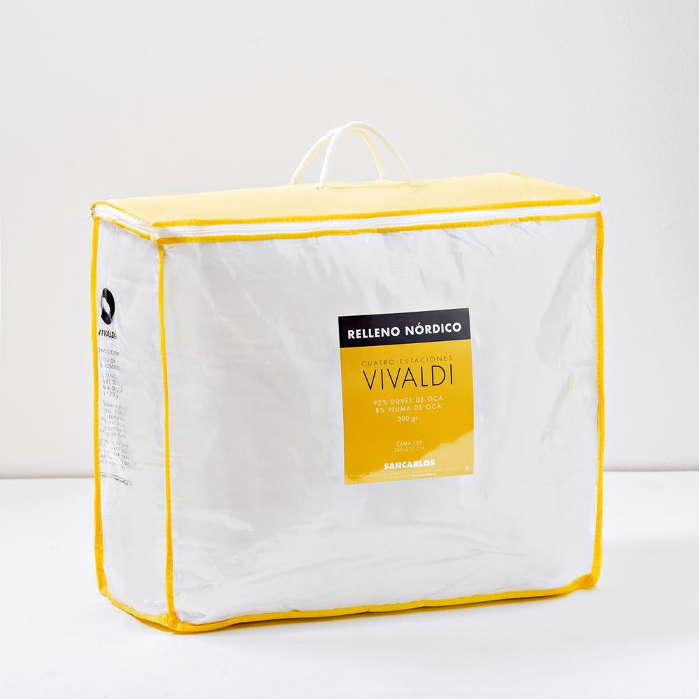 Sancarlos - Vivaldi, couette 4 saisons en duvet d'oie, 180 + 120 G/M², 220 X 220 Cm, blanc (blanc) Couettes et couettes Naty Shop