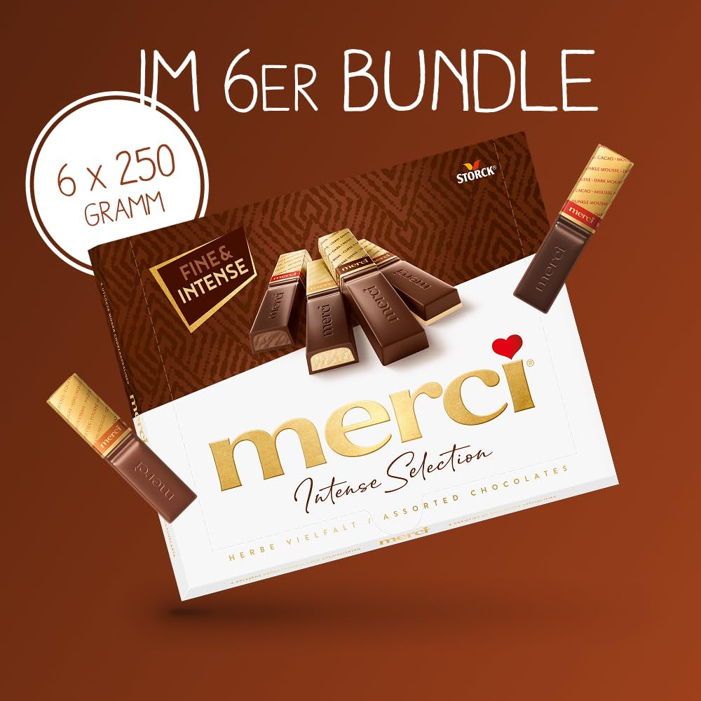Variété de chocolat noir Finest Selection – 6 x 250g – Spécialités raffinées de chocolat noir – Pralines fourrées et non fourrées