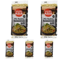 BONASIA Mie Noodles, sans oeufs, 250 g (paquet de 5)