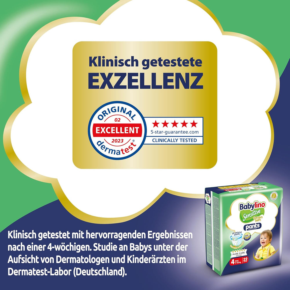 Couches Sensitive Cotton Soft, taille 4, Pantalon Maxi (7-13 kg), 22 pièces