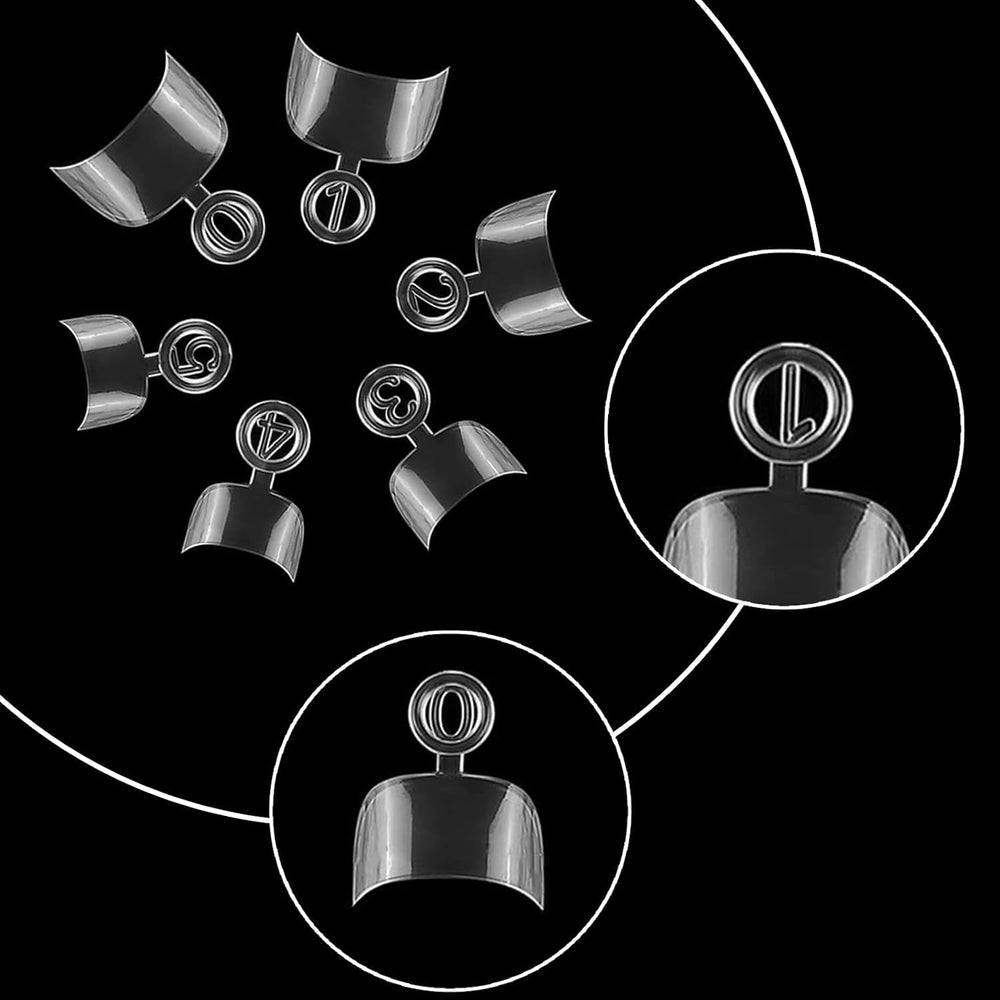 Faux ongles ovales, 12 tailles, pointes courtes, demi-couverture française, pour bricolage, Salon de manucure, Transparent, 600 pièces