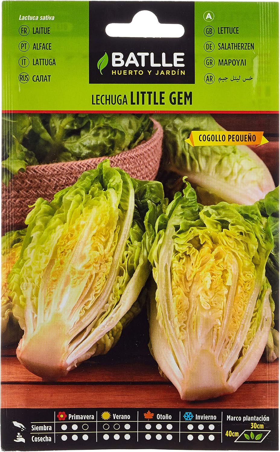 Batlle Gemüsesamen - Hellgrüner Römersalat (6400 Samen)