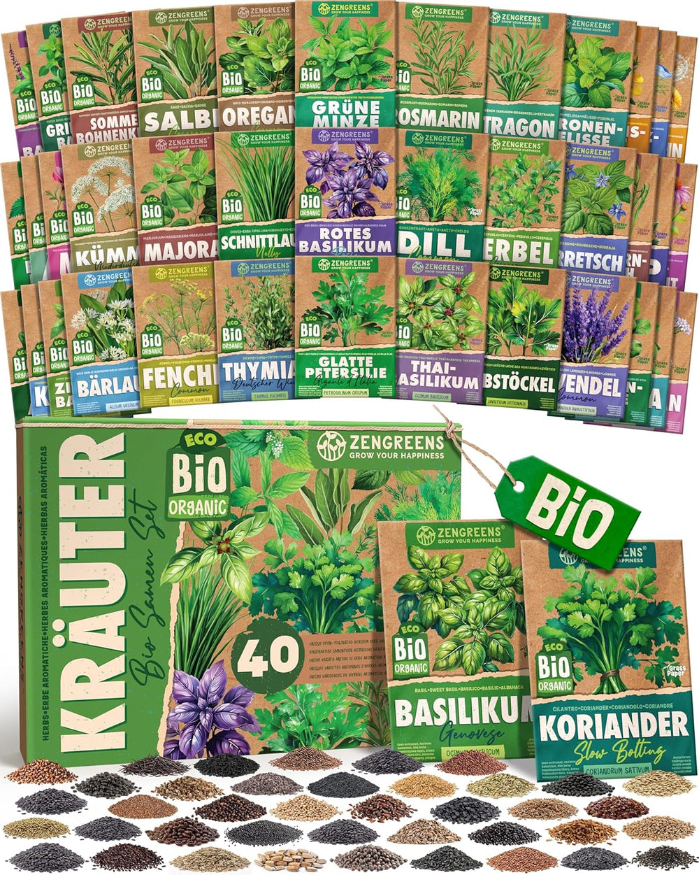 Bio Wintergemüsesamen Im 20Er Set - 20 Winter Gemüse Samen Für Den Einfachen Anbau Im Garten, Balkon Oder Hochbeet - Pflanzensamen - Saatgut