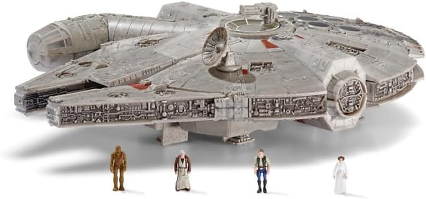 Star Wars Micro Galaxy Squadron SWJ0332 - Millennium Falcon 22,5 cm Véhicule Officiel avec Lumières, Sons et Figurines Figurines Naty Shop Single