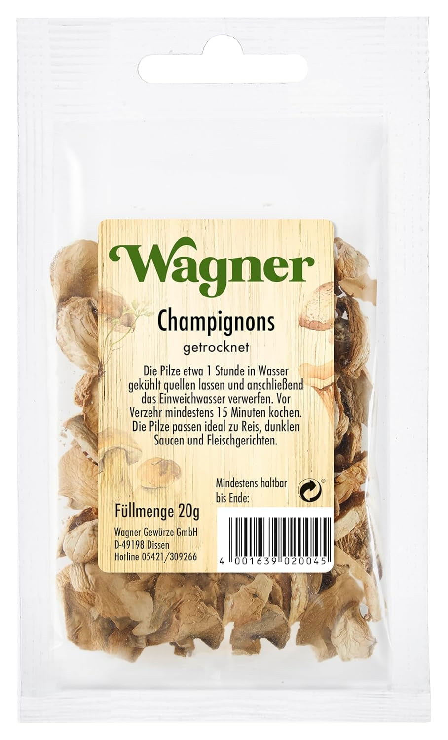 Champignons séchés Wagner Green Forest en 1er paquet (1 x 20 g)