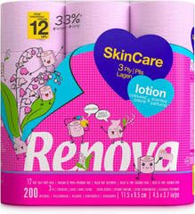 Renova SKINCARE LOTION Papier toilette 12 rouleaux, 12 pièces