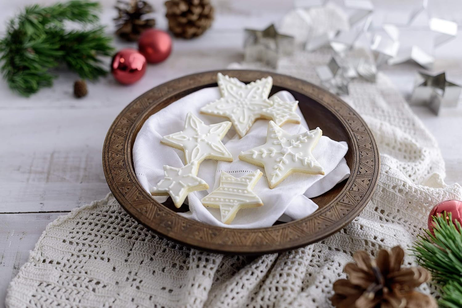 Dr. Oetker Lot de 6 emporte-pièces en forme d'étoile, emporte-pièces de Noël, emporte-pièces et emporte-pièces pour terrasse, motifs de différentes tailles, quantité : 1 x 6 pièces.