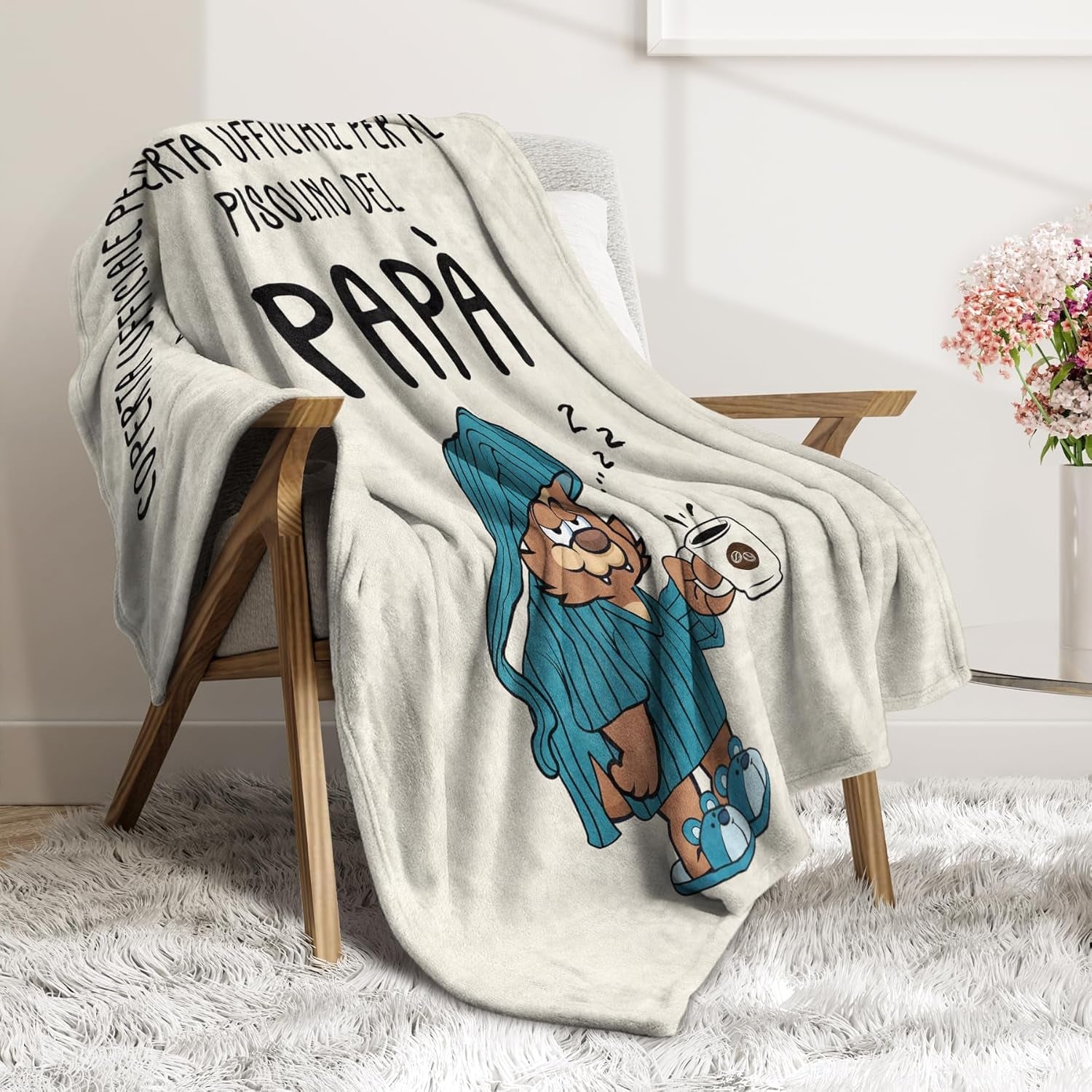 Musaecoin cadeau papa, cadeau d'anniversaire papa, idées cadeaux pour papa, cadeaux pour papa, couverture en flanelle de 50 à 60 pouces, cadeau de Noël pour papa, cadeau de fête des pères Lits et couvertures musaecoin