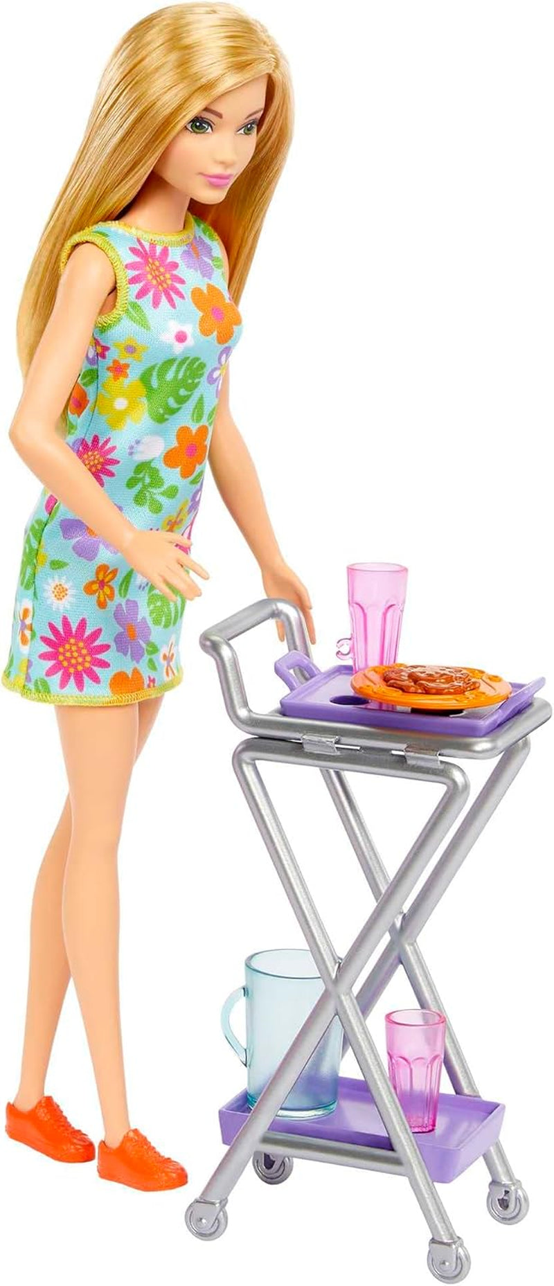 Barbie Doll Pantry Playset avec plus de 25 pièces de cuisine et accessoires – Parfait pour les petits gourmets et cadeau pour les enfants de 3 ans et plus, HJV38