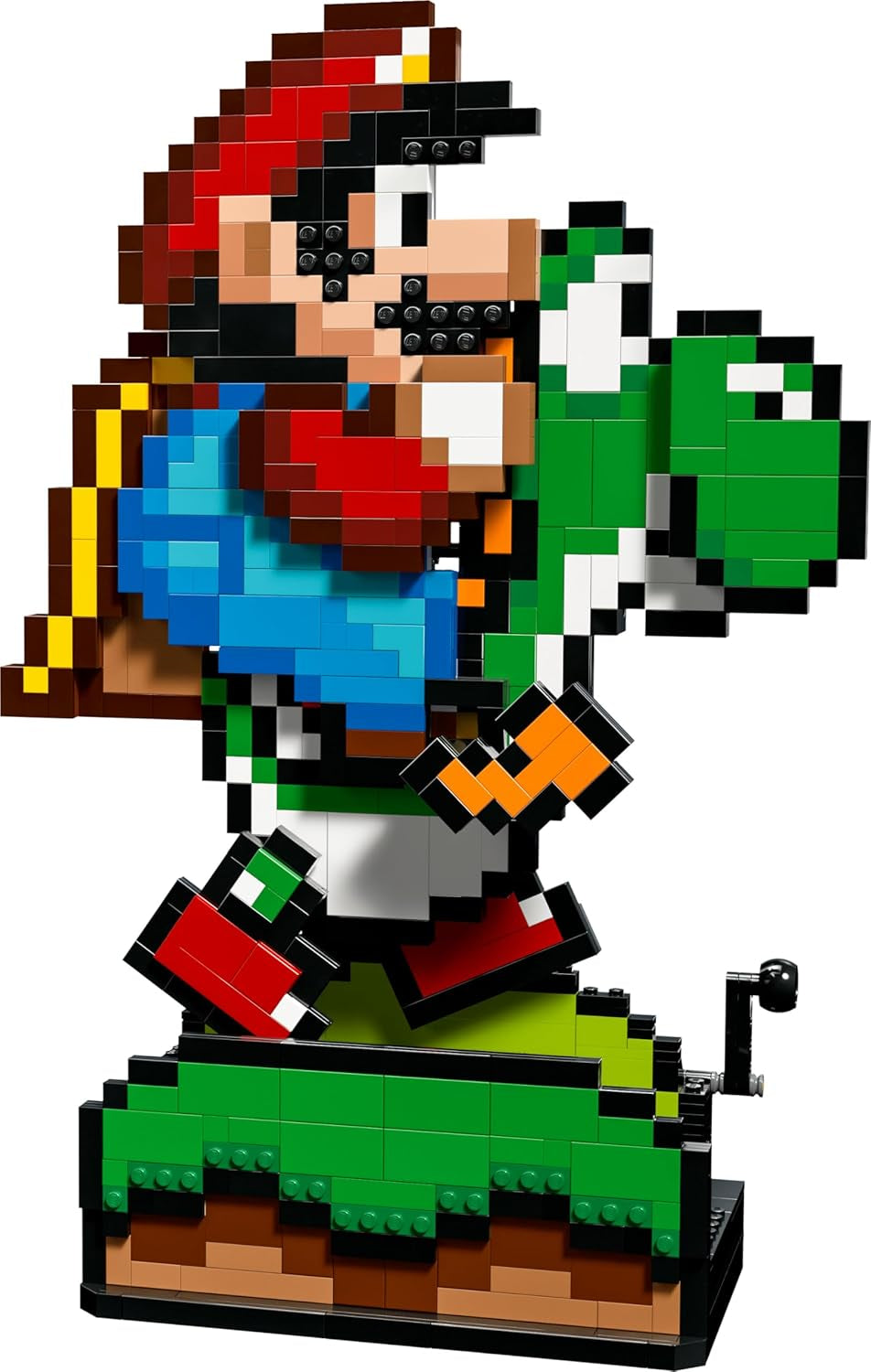 LEGO Super Mario World: Mario & Yoshi Nintendo Set zum Sammeln, pixelige Figuren, Modell zum Bauen und Ausstellen, Wohn-Deko und Sammlerstück, Modellbausatz und Geschenk für Erwachsene Fans 71438