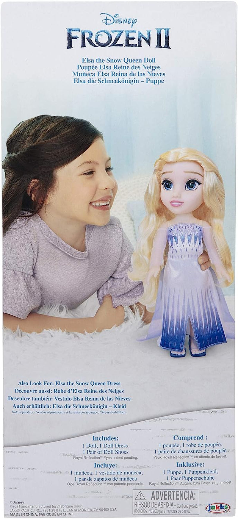 Poupée Disney La Reine des Neiges 2 ELSA La Reine des Neiges - Poupée mobile de 35 cm de haut, vêtue d'une robe tendance emblématique et de longs cheveux flottants pour un plaisir de jeu supplémentaire, pour les filles de 3 ans et plus, 214894 Naty Shop Dolls