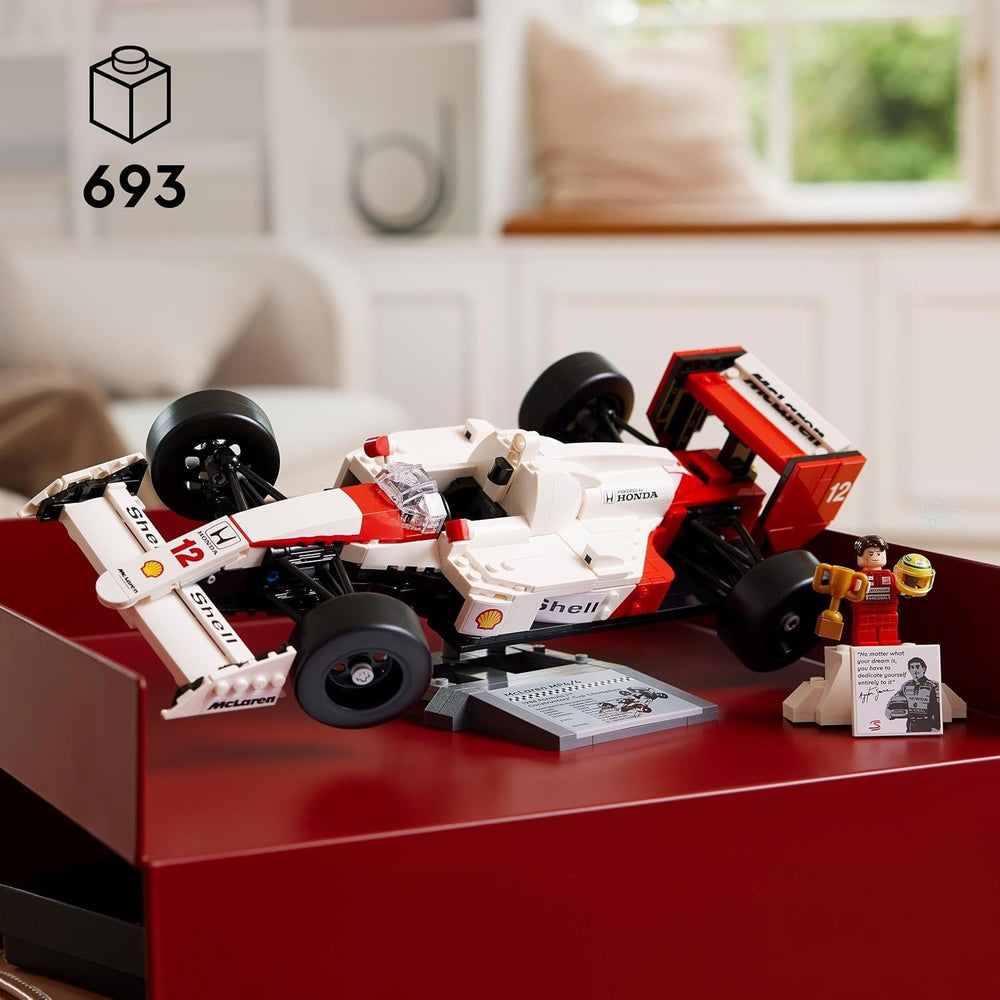 LEGO Icons Mclaren MP4/4 & Ayrton Senna Kit de voiture de course F1 pour adultes avec figurine de course, à collectionner, idée cadeau pour hommes, femmes, lui et elle 10330 Sets de construction Besuche den LEGO-Store