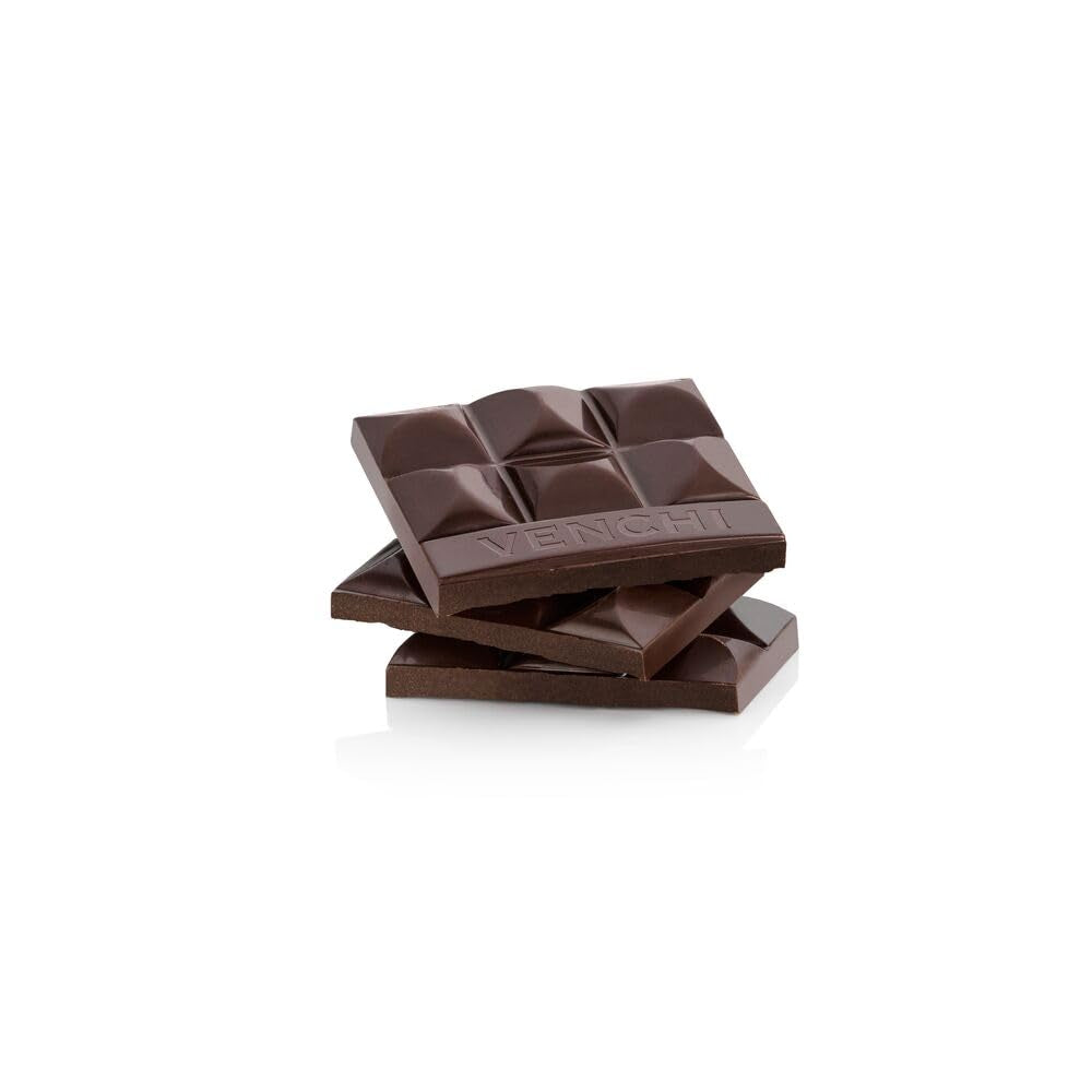 Venchi - Tablette de chocolat 85%, 70g - Aux fèves de cacao torréfiées croquantes - Sans gluten - Vegan
