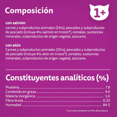 Whiskas Nassfutter für ausgewachsene Katzen, Fischauswahl en gelée (Multipack, 4 x 12 x 85 g)