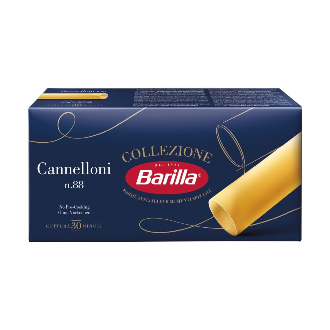 Barilla Collezione Cannelloni Pâtes de blé dur de haute qualité toujours al dente, paquet de 12 (12 x 250 g)