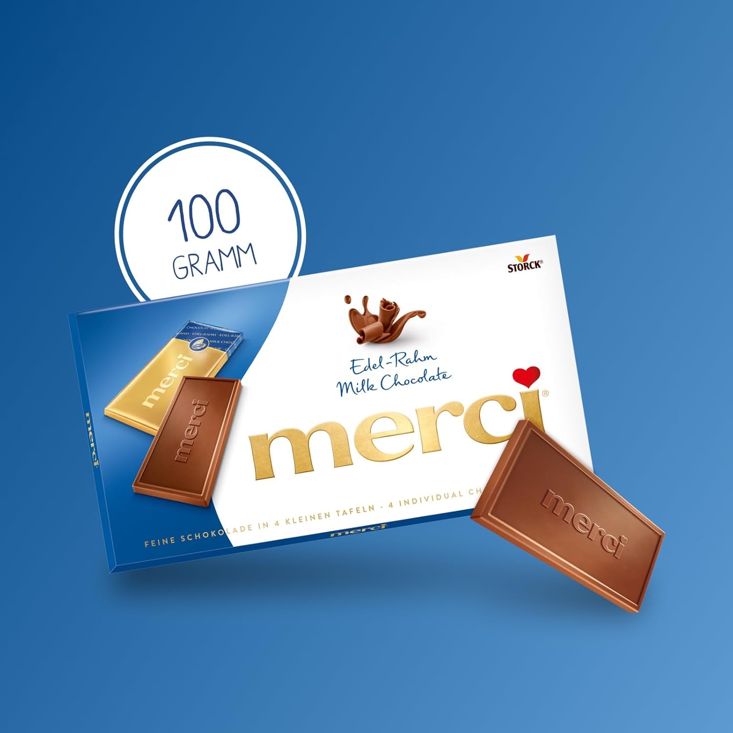 Tablette de chocolat crème fine Merci, 100 grammes Chocolats Naty Shop