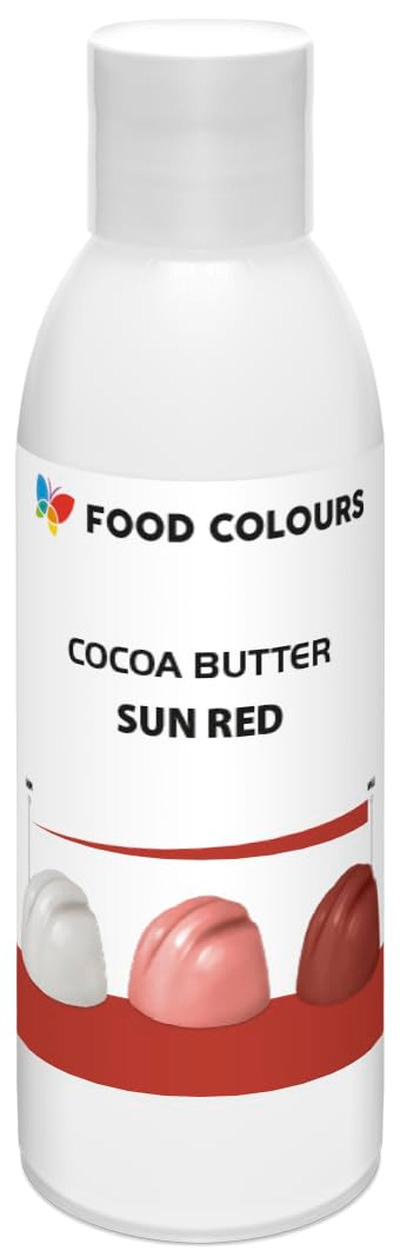 Colorant alimentaire Beurre de Cacao CARMIN ROUGE 100 G Colorant alimentaire à base de beurre de cacao pour chocolats, pralines, masses grasses et crèmes